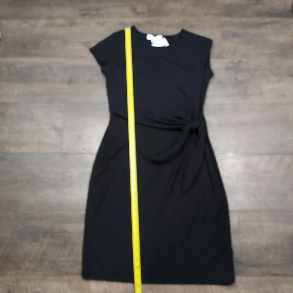 Little Black Dress Magaschoni Collection Scoop Neck Waist Sheath - Picture 7 of 9